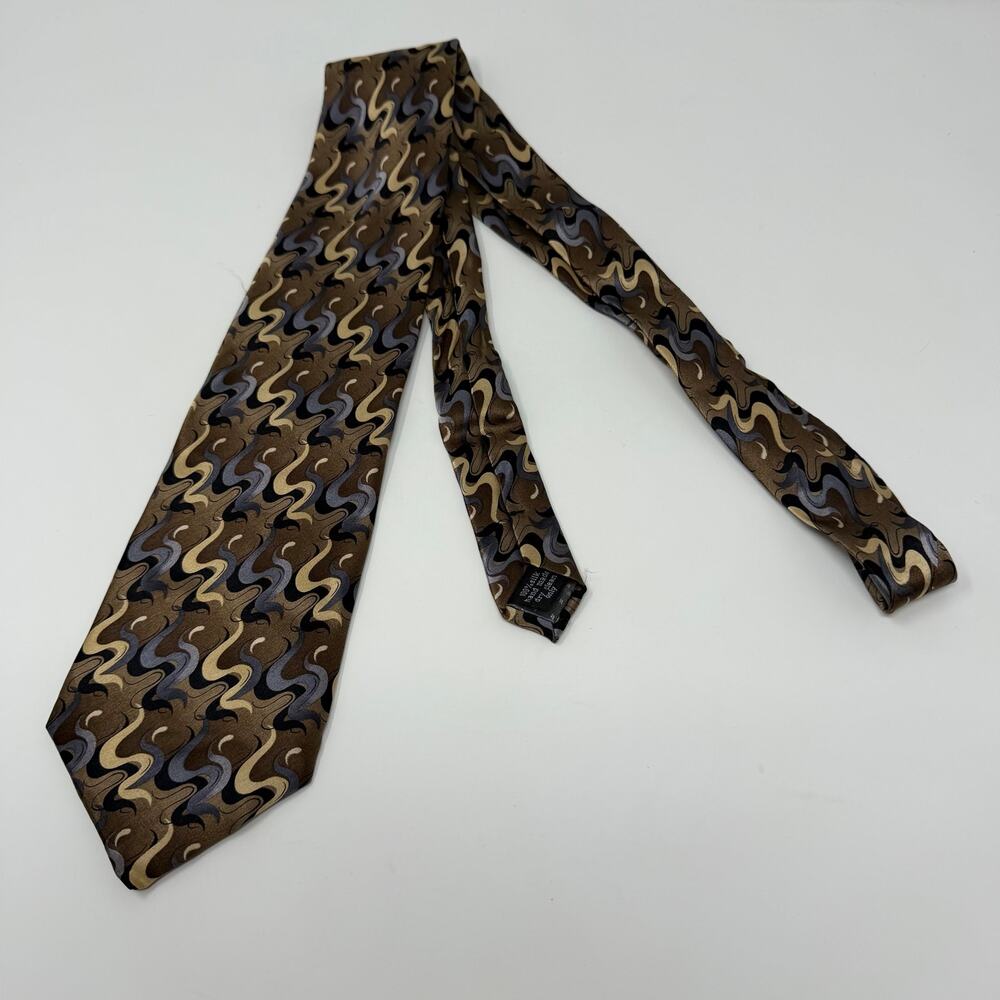 Vintage Salvatore Pellegrino 100% Silk Abstract Tie
